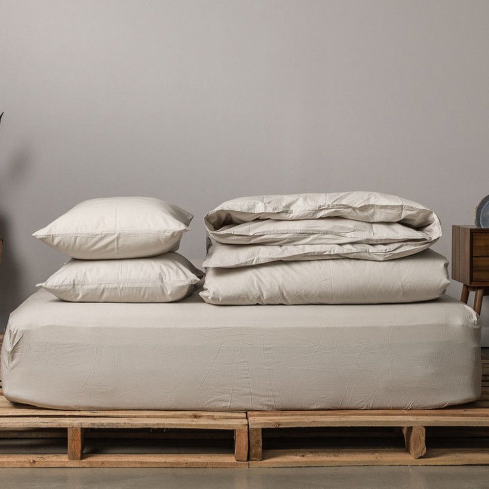 Parachute Percale King/Cal King Duvet Cover, Bone
